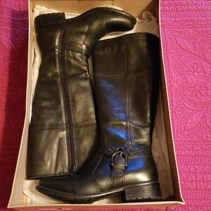 Clarks Black Leather Boots